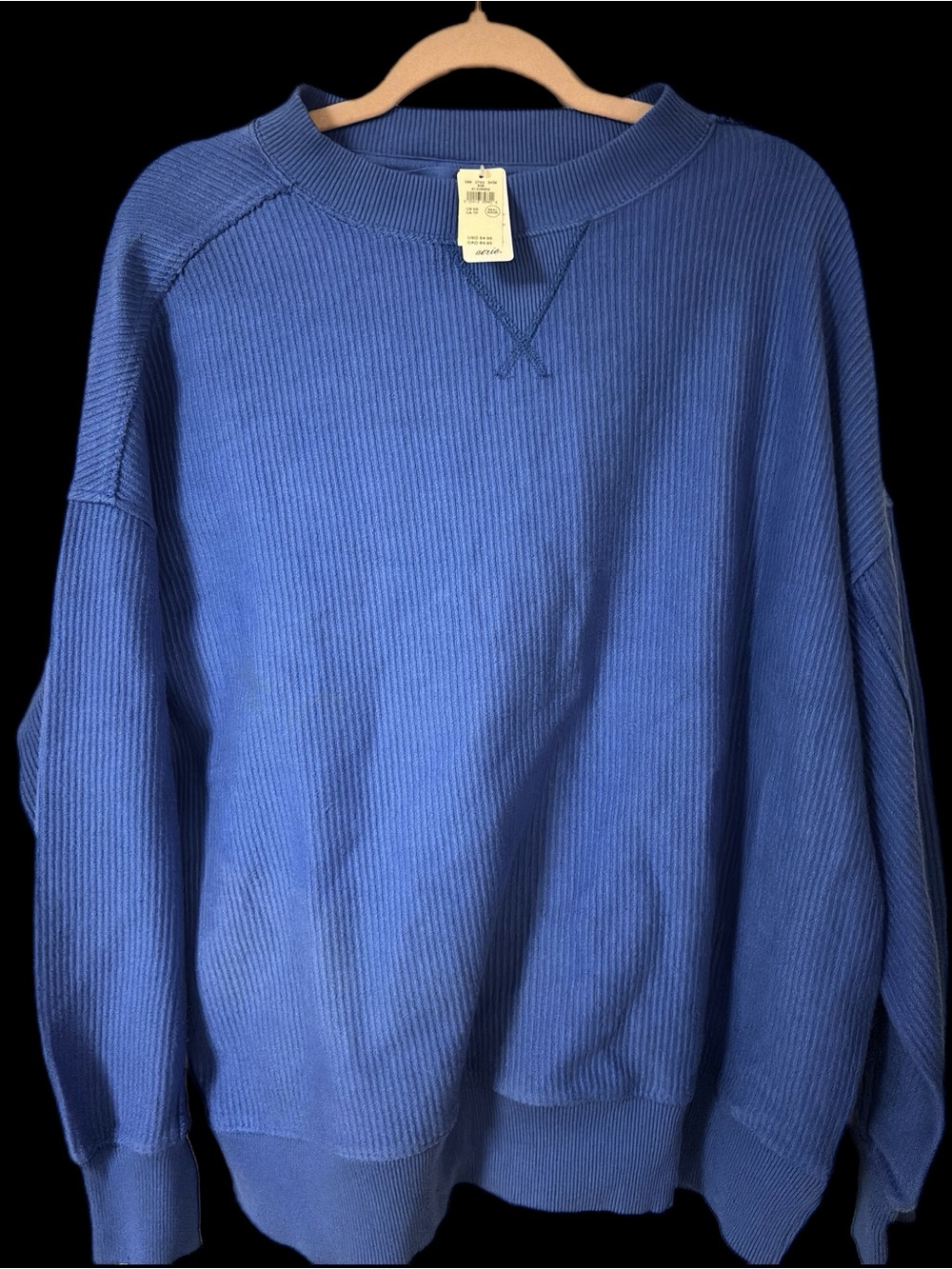 💙 Aerie Big Chill Textured Crew Sweatshirt 💙